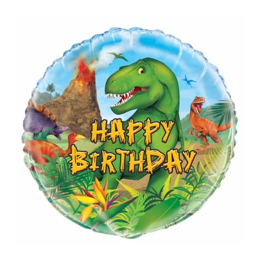 Dinosaurier B-Day Folienballon Heliumballon