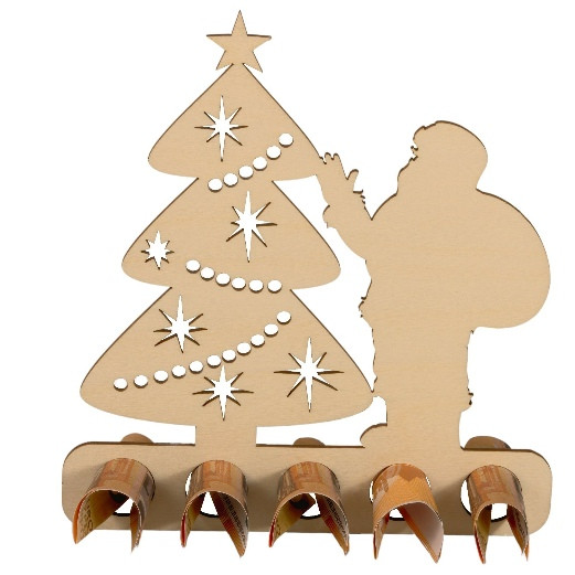 Holzaufsteller Geldgeschenk | Weihnachtsbaum